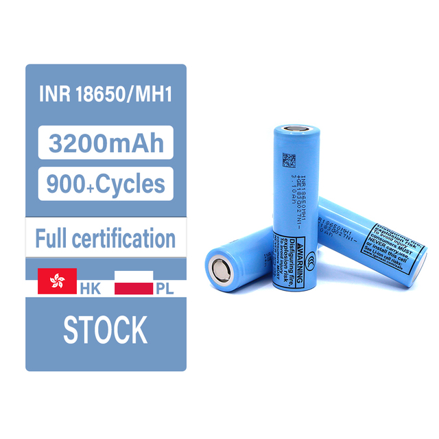 MH1 18650 3200mah 3.6V Li-ion Battery Cell High Energy Density Rechargeable Lithium Battery for E-bike & Power Tools Liquid