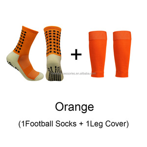 Manches de jambe de football à équipage élevé pour hommes protège-jambes de sport pour jeunes manches de <span class=keywords><strong>compression</strong></span> de <span class=keywords><strong>mollet</strong></span> chaussettes de football d'hiver sans pied tricotées - Product Image 5