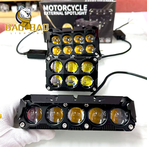 <span class=keywords><strong>BAOBAO</strong></span> 80 vatios luces antiniebla auxiliares 5 lentes 6 lentes 8 lentes blanco amarillo ámbar faros LED impermeables para coche para motocicleta - Product Image 1