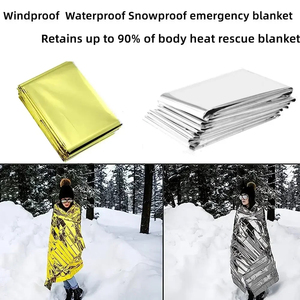 <span class=keywords><strong>Manta</strong></span> de Emergencia Impermeable y Ligera para Camping, <span class=keywords><strong>Manta</strong></span> de Rescate Térmica de Emergencia, Poncho Térmico - Product Image 5