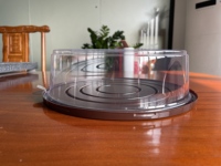 Dôme alimentaire jetable en PET de qualité alimentaire, rond, 7" 8" 10", boîte cylindrique transparente
