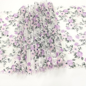 Hoa Mẫu song phương không căng lông mi ren cắt lưới vải cho đồ lót váy cưới Đồ bơi phụ kiện quần áo - Product Image 4