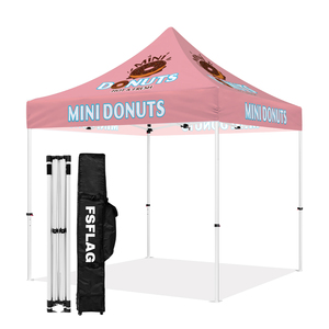 Tente publicitaire pliante pop-up de haute qualité de 10*10 pieds Conception sur le thème des beignets directement de l'usine pour les marchands vendant des beignets - Product Image 3