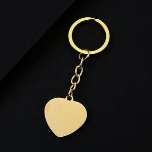 Llavero de Acero Inoxidable Personalizado con Grabado Láser en Forma de Corazón, Impresión de Logotipo, Foto, Material en Blanco, Regalo Promocional para Días Festivos - Product Image 2
