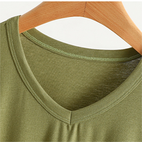 Camisetas de Mujer Personalizadas, Ecológicas, Tejidas, con Estampado Digital, Cuello en V, Corte Ajustado, Estilo Casual