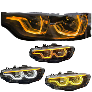 Phare LED Auto Ikon Style V2 pour Série 4 F32 F80 F82 2014-2020, nouveau, 6000K, tricolore jaune/blanc/ambre, DRL LED 6000 lm - Product Image 1