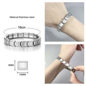 Charms italiens 2025 pour bracelet en acier inoxydable de 9mm DIY OH! Bienvenue Issvegas Clé Succès Texte <span class=keywords><strong>Phrase</strong></span> pour Cadeau - Product Image 6