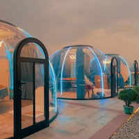 Dôme de camping en polycarbonate pour hôtel en plein air, tente dôme imperméable, hôtel resort, glamping, maison bulle