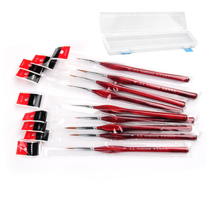 Mini pinceaux de détail avec logo personnalisé, cheveux en nylon, pinceaux triangulaires miniatures pour le visage et l'<span class=keywords><strong>aquarelle</strong></span> - Product Image 4