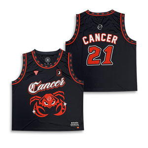 Camiseta de Baloncesto Negra Personalizada, Estilo Hip Hop Popular, Diseño Sublimado Impreso, Transpirable, de Secado Rápido, 100% Poliéster, Ropa Deportiva - Product Image 1