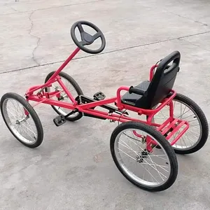 Venta caliente 2023 adultos cuatro ruedas Pedal karts de neumático de caucho de la rueda grande niños Karts puerta ir karts para alquiler