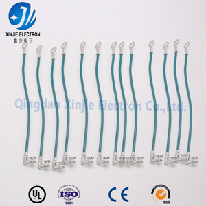 Сертифицированный UL высоковольтный кабельный жгут на заказ, цвета бирюзовый, с кольцевыми и лопаточными клеммами, для промышленного и автомобильного применения - Product Image 1