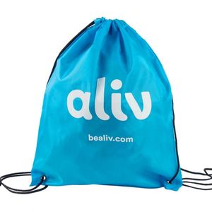 Custom Logo Sublimation Printed Recycled Waterproof 210D Polyester Drawstring Bag Gym Sports <b>Backpack</b> - Product Image 3