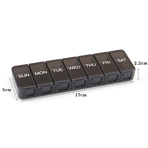 Wholesale Portable 7-Cell Weekly Pill Box New Cross-Border Household Plastic Storage for Pills Capsules <b>Tablets</b> - Product Image 1