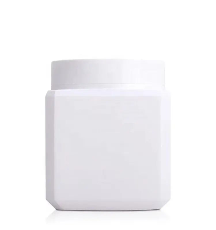 Big 750ml Square Plastic Jars Custom Hair Gel Garrafa Vazio Body Scrub Jar Cosmetic Jar