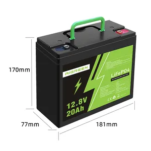 Grosir profesional 12.8 Volt Lithium Ion baterai 20ah baterai surya untuk Golf Cart baterai