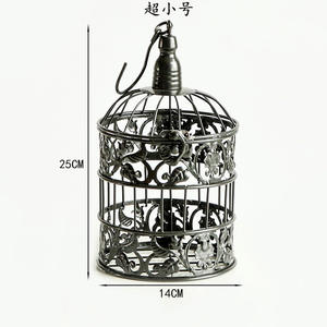 Ev bahçe dekorasyonu için toptan fiyat büyük dekoratif siyah demir düğün kuş kafesi özelleştirmek - Product Image 2