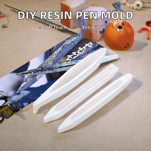 1PC DIY bút bi Khuôn Silicone trong suốt khuôn cho hoa khô nhựa trang trí thủ công nhựa Epoxy bánh công cụ - Product Image 2