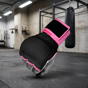 Gants de boxe d'entraînement mi-doigts avec longue sangle de poignet pour hommes et femmes, équipement de karaté, fermeture auto-agrippante, protection - Product Image 3