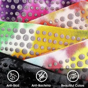 Antislip Grip Sokken Katoenen Tie Dye Sokken Met Grepen Voor Yoga Pilates Ziekenhuis Voor Thuis Workout Vrouwen Sokken