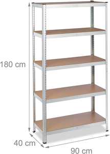 רב שכבתית מעובה מדפים מגולוון להציג מתלה בית מתכוונן מדפי סופרמרקט אחסון ברזל מדף - Product Image 2