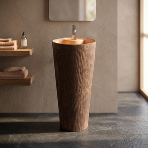 Lavabo sur pied en céramique moderne pour hôpital, lavabo monobloc autoportant pour salle de bain - Product Image 6