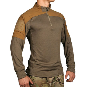 เสื้อพูลโอเวอร์ DF25 Coyote Brown Tactical แบบมีซิป ¼ และแผงตาข่าย ขายส่งจำนวนมากสำหรับผู้ค้าปลีก - Product Image 1