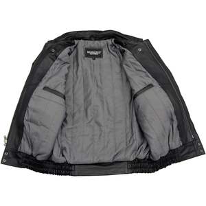 Chaqueta de cuero genuino Bomber negra clásica para hombre 2025 SFM1519 XS tamaño liso teñido procesado en condiciones de servidumbre - Product Image 4