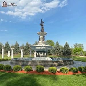 Factory <span class=keywords><strong>Outlet</strong></span> New style trade grande <span class=keywords><strong>fontana</strong></span> di angelo in pietra di marmo naturale bronzo per la decorazione esterna - Product Image 1