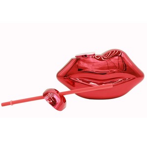 Vaso con forma de labios brillantes con tapa y pajita - Product Image 4