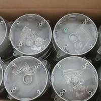 Boîtier de sortie rond en aluminium moulé sous pression certifié, résistant aux intempéries, 1/2 pouce, multi-trous, boîte de jonction électrique pour emplacements humides