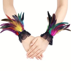 Within Three Days, Fashionable Lace Gloves with <strong>Feather</strong> and sharp Dance Accessories, <strong>Cuffs</strong> and <strong>Feather</strong> Gloves Will Arrive - Product Image 2