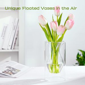 Colourful <strong>Glass</strong> Transparent Vase Living Room Dining Table Dried Flowers Hydroponic Vases - Product Image 4