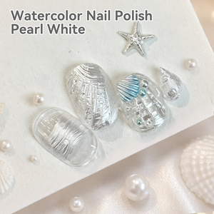 BORN PRETTY Vernis à ongles effet <span class=keywords><strong>aquarelle</strong></span> nacré blanc, sans lampe UV, anti-jaunissement, brillance nacrée, vente en gros pour nail art - Product Image 2