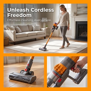 PV18 Cordless <b>Handheld</b> <b>Vacuum</b> Cleaner 37KPa Strong Suction Rechargeable for Home Pet Hair - Product Image 5