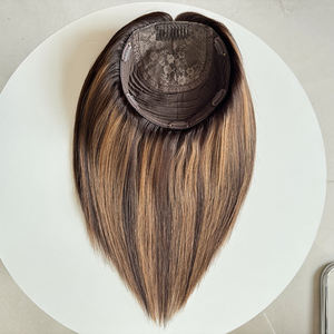 Topper capillaire en soie respirant, noué à la main, base en soie, 9x9, cheveux européens 100% naturels, pour femmes, vente en gros # Hawaï - Product Image 4