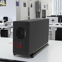 AOTECH Penjualan Terlaris USB-C Aluminium Alloy + ABS Dual Bay 3.5Inch RAID SATA HDD Enclosure 10Gbps Kecepatan Tinggi Kipas Pendingin Bersertifikasi CE