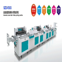 Máquina de Serigrafía de Cinta de 3 Colores Totalmente Automática de Alta Velocidad, Impresora de Etiquetas de 3 Estaciones Programable, 1 Año de Garantía, Nueva
