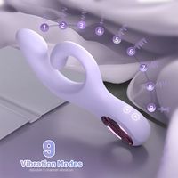 Vibrateur Lapin Personnalisable en Gros, Double Moteur, Stimulateur Clitoridien et Point G, 9 Fréquences, Jouet Sexuel en Silicone
