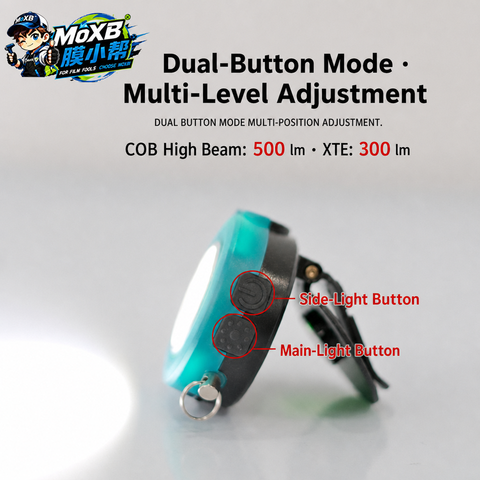 MoxB Mini COB Round Work Light, Dual Color Rotatable Clip-on LED ...
