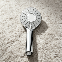 Pommeau de Douche à Main Multifonction à 3 Modes de Jet, Haute Pression, Chromé, Détachable, pour Salle de Bain