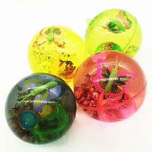 Gut Aussehende Glitter Led Wasser Bouncy Ball Blinkende Springenden Gummi Ball Für Kinder Blinkende Springenden Gummi Ball Flüssigkeit Bouncy