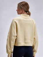Sweat-shirt oversize pour femme à col montant, imprimé 3D en relief, en molleton de coton, pull décontracté pour l'automne