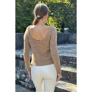 Suéteres de punto con estampado de camello al por mayor, estilo casual, tejidos a mano, mezcla de lana, ropa de invierno con logo frontal - Product Image 1