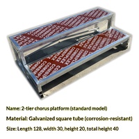 Plateforme de scène pliable multi-niveaux en acier pour les mariages, les événements et les spectacles, échelle portable multi-niveaux