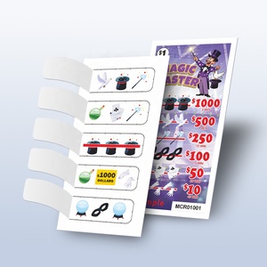 Popular y asequible personalizado Offset impreso Pull Tab Five Windows Easy Peel off boletos de lotería para la venta - Product Image 1