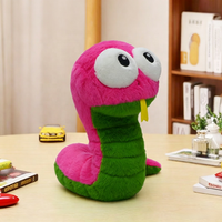 Peluche Serpent à Grands Yeux Personnalisée OEM, Jouet Doux en Peluche, Mascotte, Poupée, Logo Personnalisé, Cadeau pour Enfants, Décoration Maison, Jouet en Gros