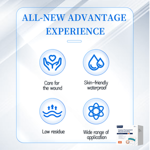 แผ่นปิดแผลใสแบบปลอดเชื้อพร้อมแผ่นซับน้ำ แผ่นปิดแผลกันน้ำแบบปลอดเชื้อสำหรับการดูแลจุดเจาะหลอดเลือดดำ - Product Image 6