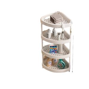 Estante triangular para baño de 4 niveles, estante de almacenamiento esquinero independiente, organizador duradero de varios niveles para inodoro y lavabo - Product Image 4