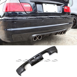 Pour BMW E46 M3 CSL GTS V Type, lèvre de pare-chocs arrière en carbone, diffuseur, ailerons, spoiler, ailettes latérales, séparateur - Product Image 2